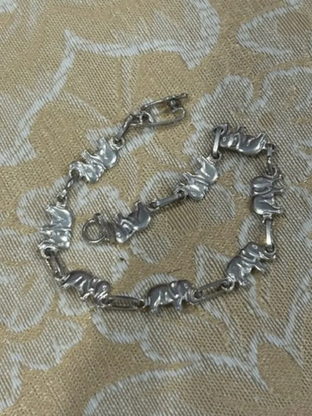 950 STERLING SILVER Elephant Link BRACELET